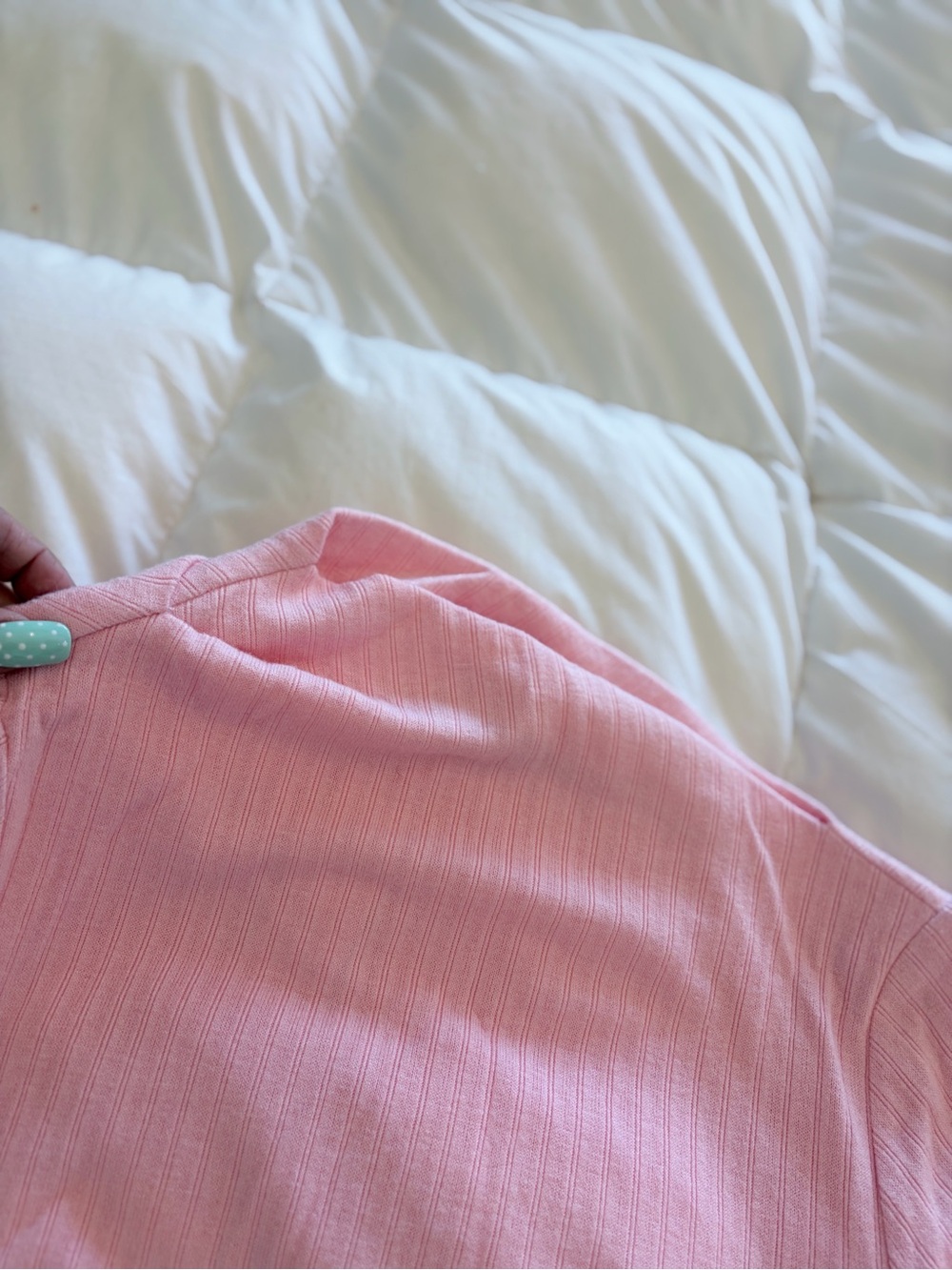 LOFT Soft Pink Ribbed Long Sleeve Top - Picture 5 of 6